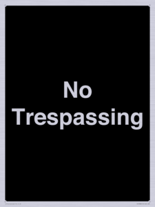 No Trespassing